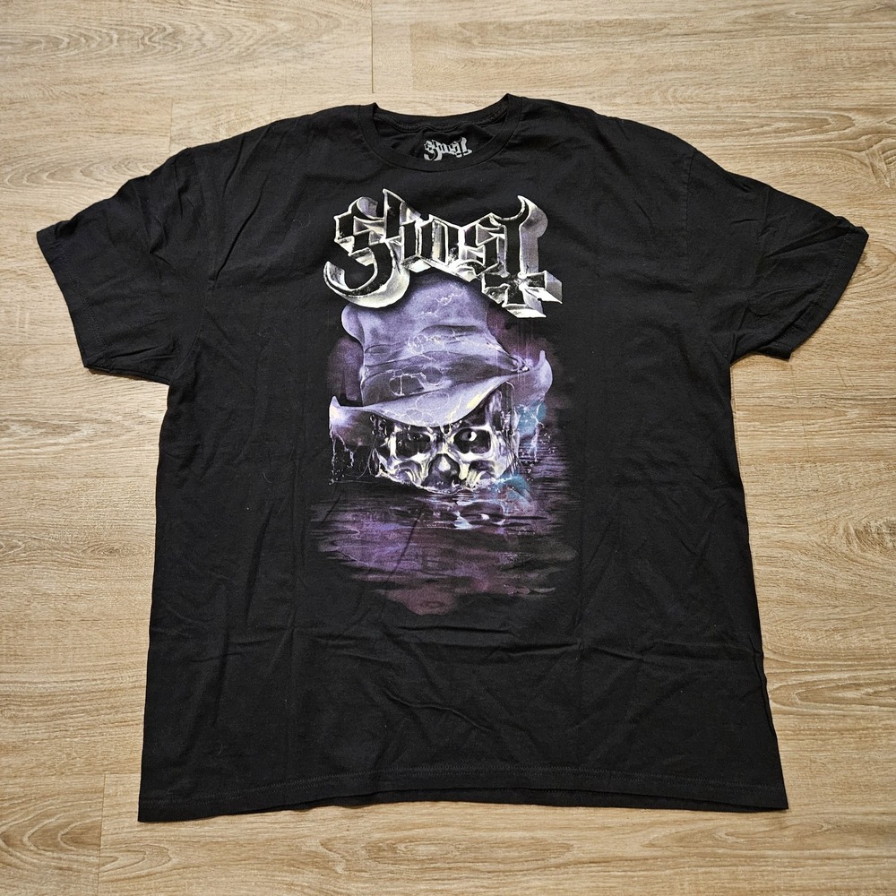 Ghost Skeletour World Tour 2025 Band T-Shirt Men's 2XL Black Skull Graphic
